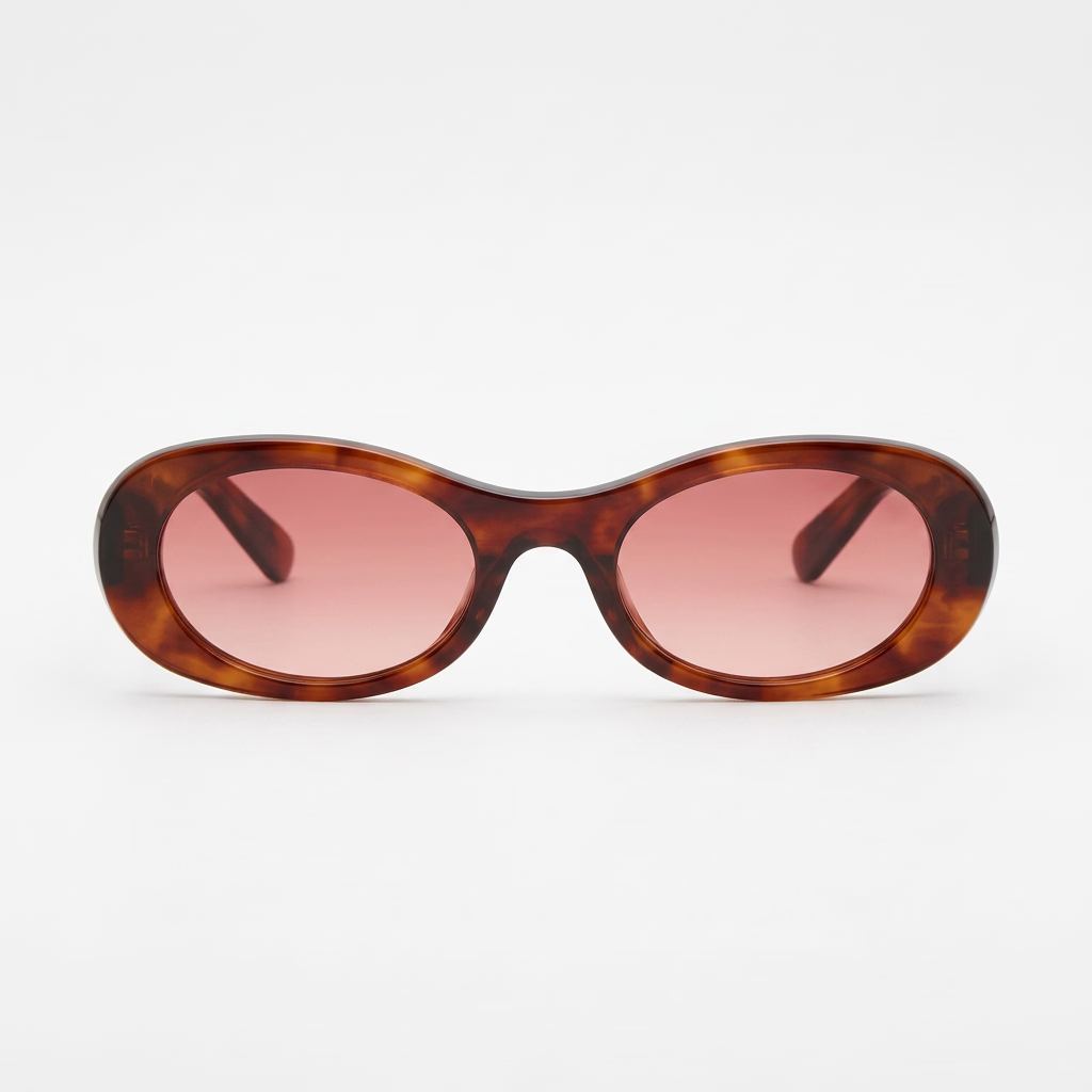 Miu Miu Women Oval Opaline Brown / Pink Tint Sunglasses