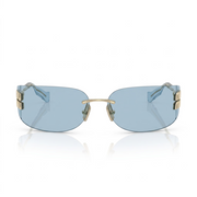 Miu Miu Women Aube Rimless Blue Sunglasses