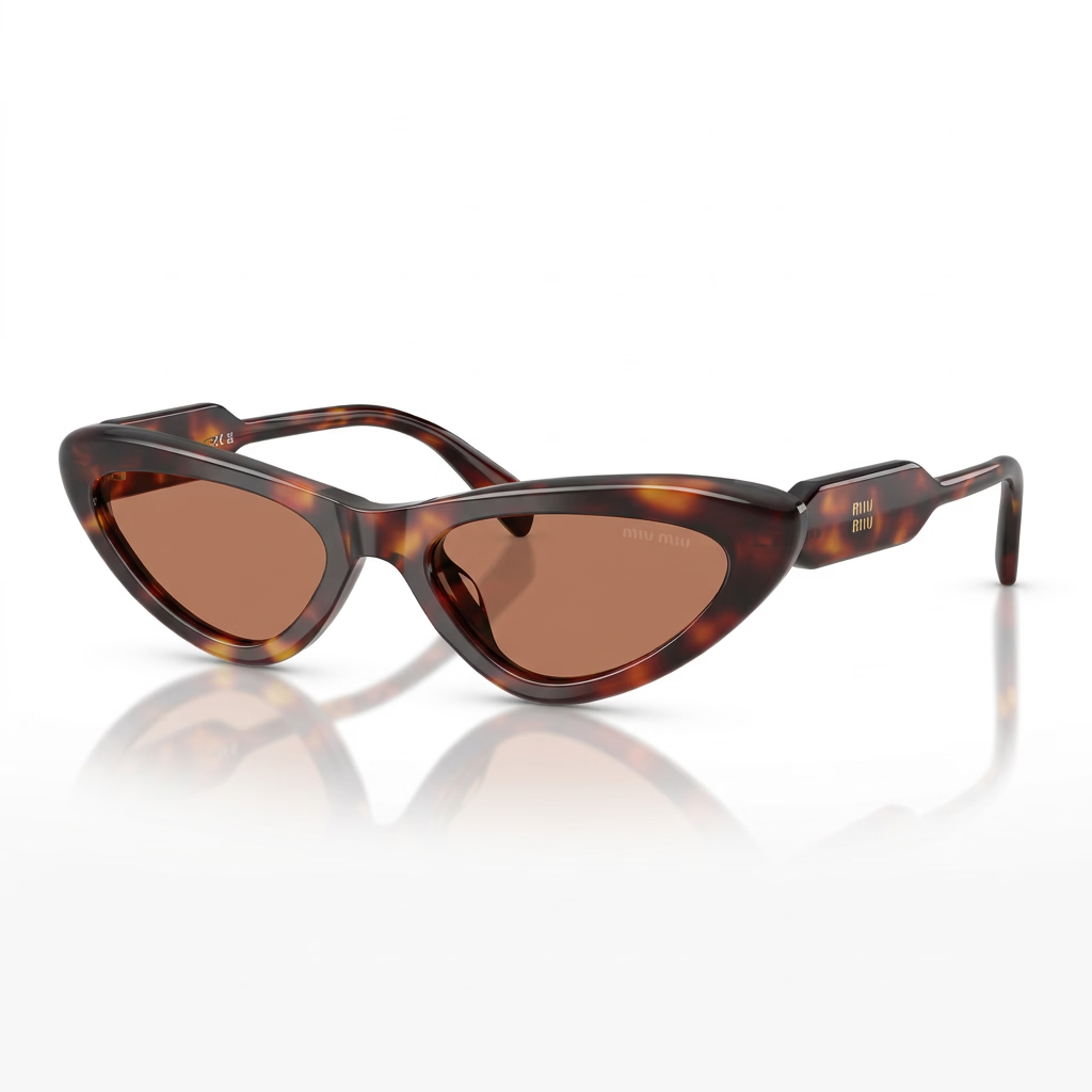 Miu Miu Women MU B11SU Cat-Eye Havana / Brown Sunglasses