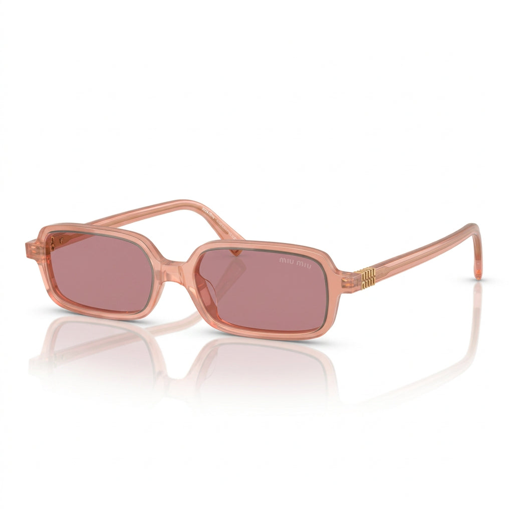 Miu Miu Regard MU 11ZS Women Rectangular Opaline Pink / Pink Sunglasses