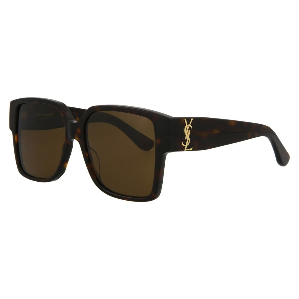 Saint Laurent SL M9 Unisex Shiny Dark Havana Brown Sunglasses