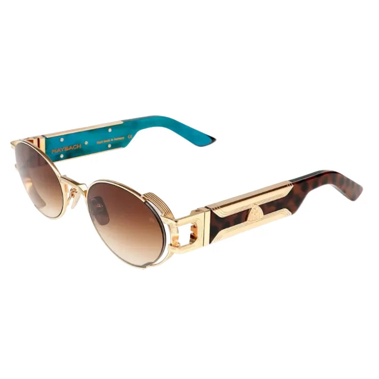 Maybach The Drive I Men 22K Mellow Gold Titanium / Light Bronze Gradient Sunglasses
