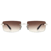 Maybach The Symphony Unisex Silver / Black Rimless Rectangle Sunglasses