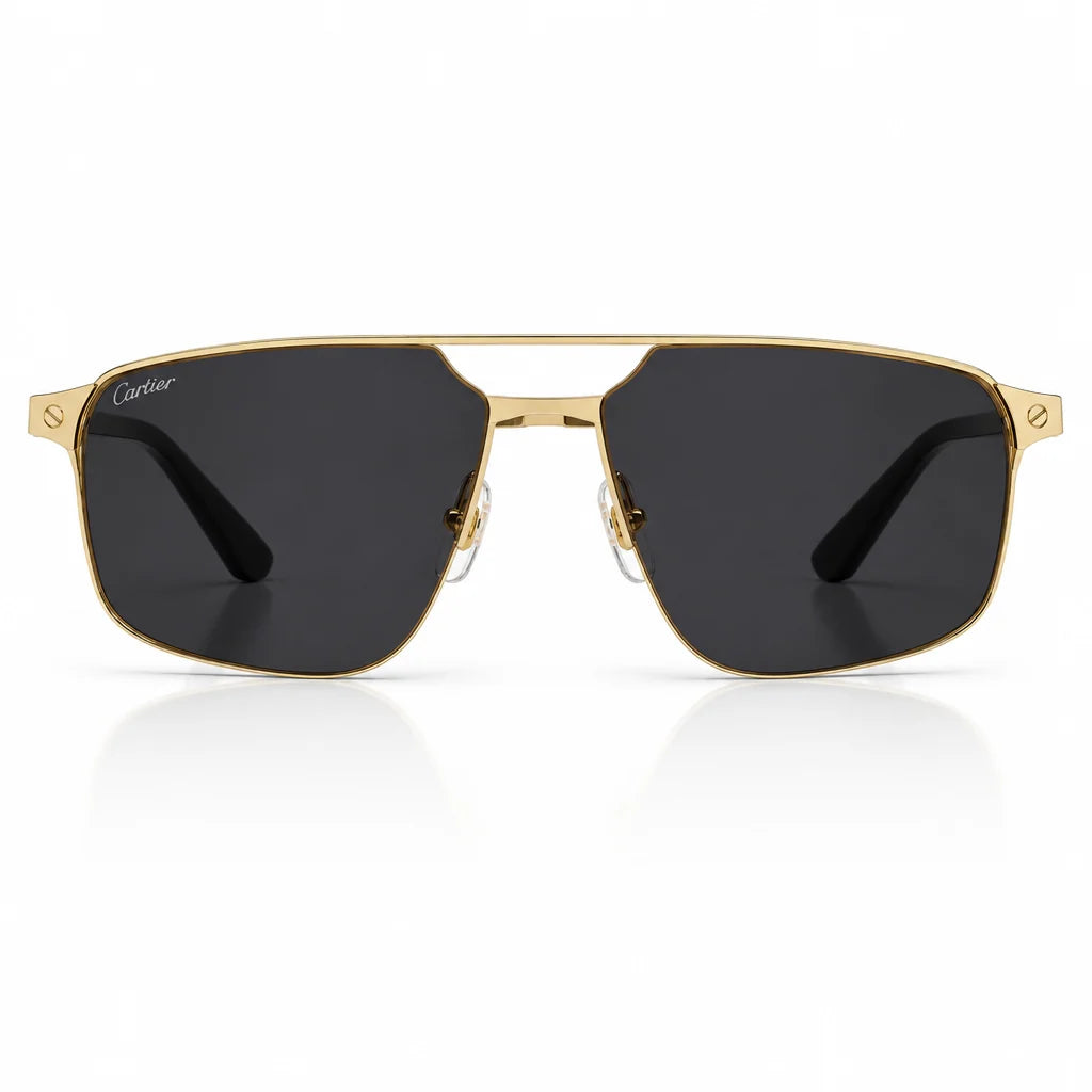 Cartier Santos de Cartier Men Navigator Grey Sunglasses