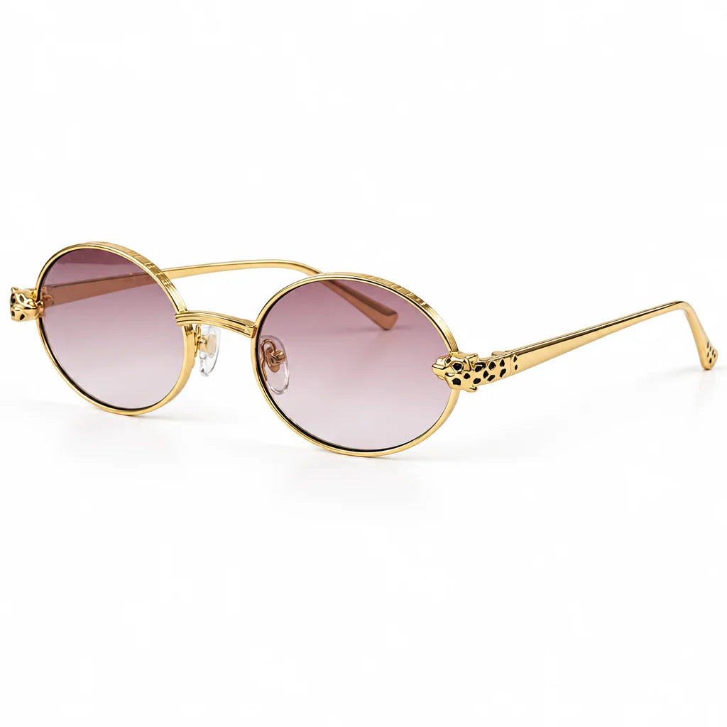 Cartier Panthère de C Women Round Pink Gradient Sunglasses