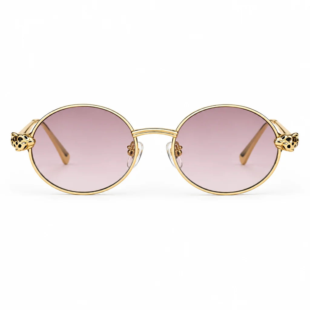 Cartier Panthère de C Women Round Pink Gradient Sunglasses