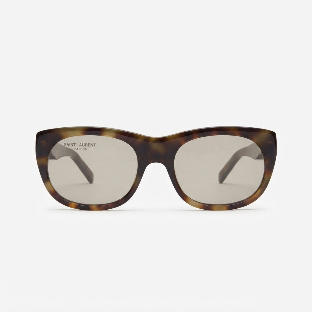 Saint Laurent Women SL 815 ROMY Dark Havana and Light Yellow Sunglasses