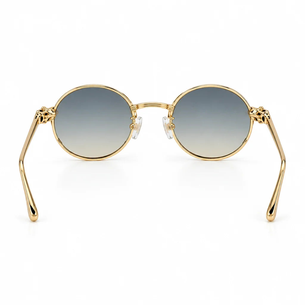 Cartier Panthère de C Women Round Blue-Yellow Gradient Sunglasses