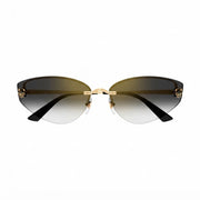 Cartier Panthère de Cartier Women Cat-Eye Black Gold/Grey Shaded Sunglasses