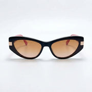  Chanel Women Angular Cat Eye Black & Pink Sunglasses 