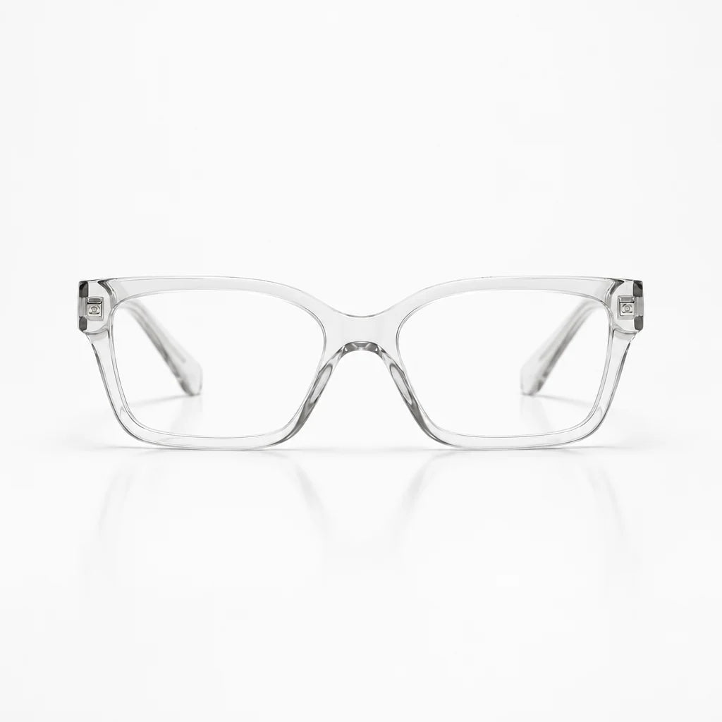 Chanel Women Rectangular Transparent Grey Optical Glasses