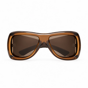 Saint Laurent Women's SL 902 Howl Oversized Pillowed Transparent Cognac Brown Sunglasses