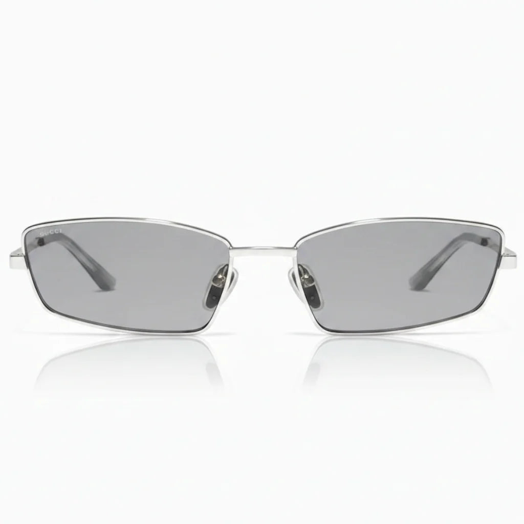 Gucci Unisex Rectangular Frame Gray Sunglasses