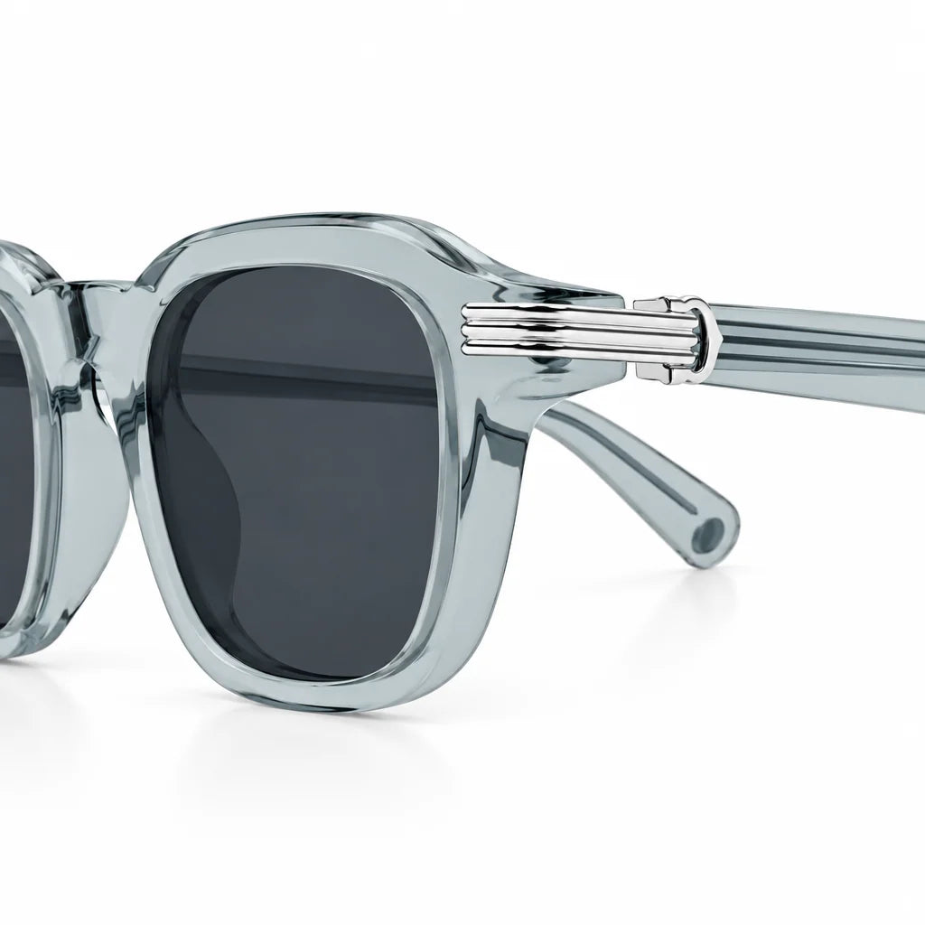 Cartier Première de C Men Square Crystal Blue Sunglasses