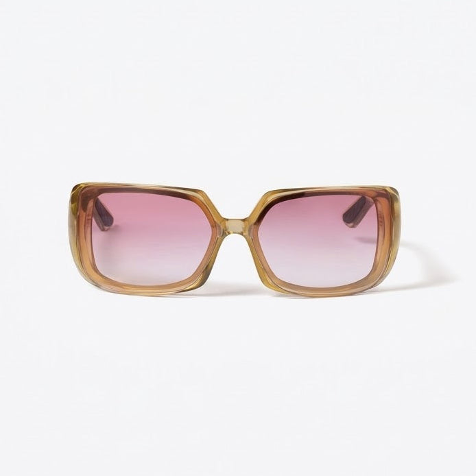Miu Miu Runway SMUC08 Women Sunny Yellow Oversized Sunglasses