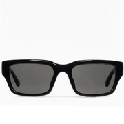 Gucci Men Rectangular Frame Deep Black Sunglasses