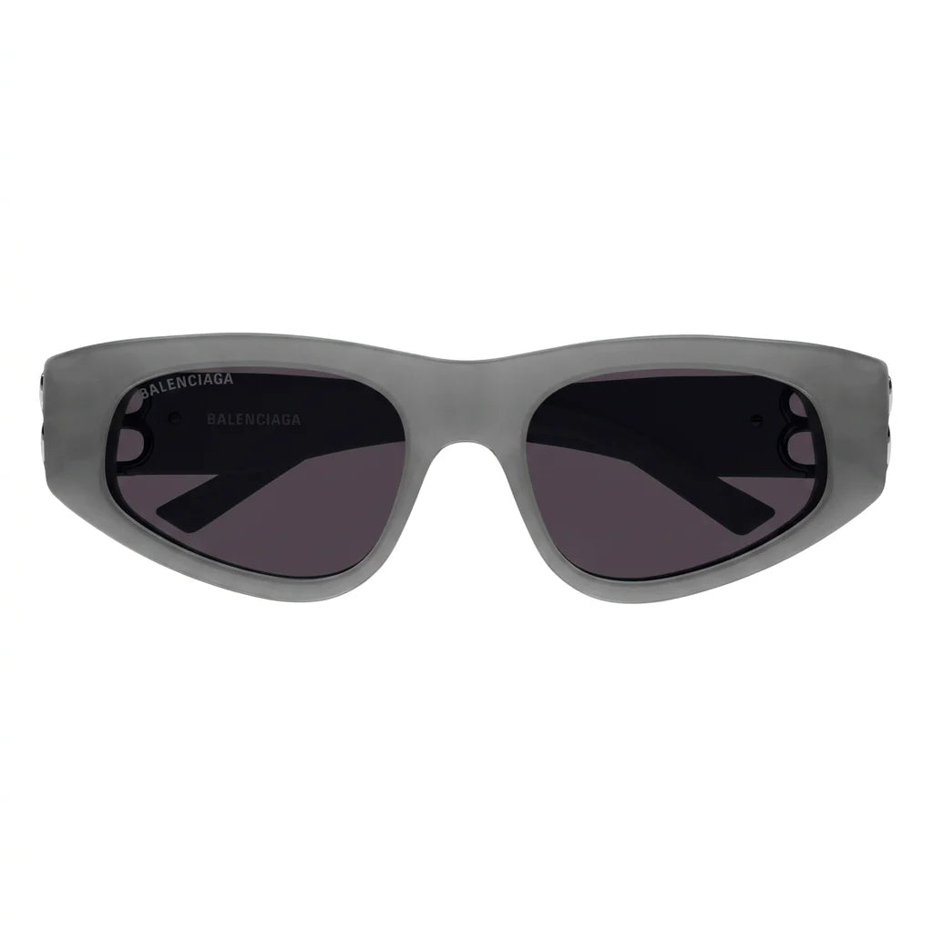 Balenciaga Women BB0095S Dynasty Oval Grey / Silver Sunglasses