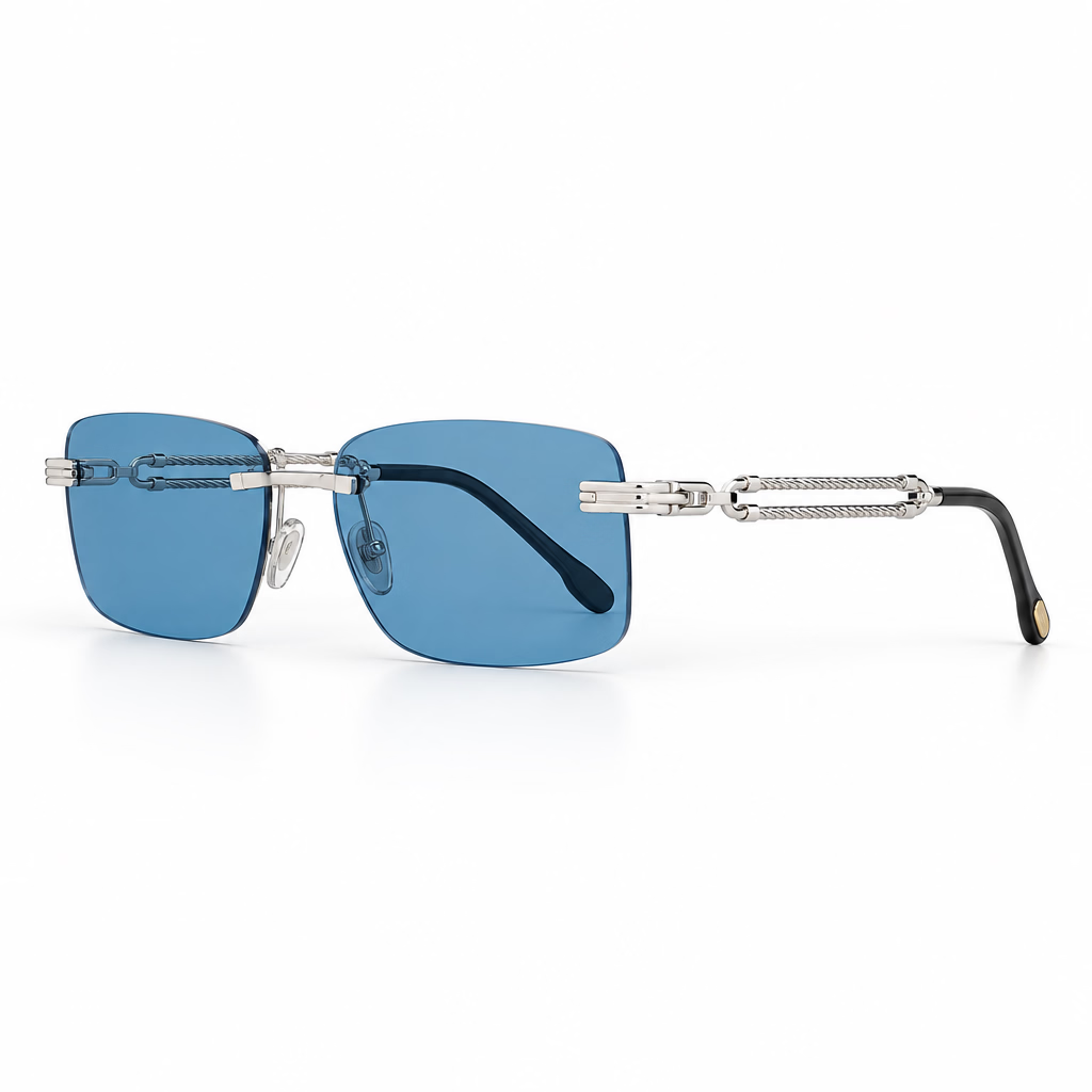 FRED Force 10 Unisex Geometric Blue Sunglasses