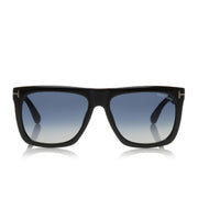 Tom Ford Women Square Frame Phantom Black Sunglasses