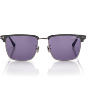 Tom Ford Men Rimless Frame Shiny Mastic Black Sunglasses