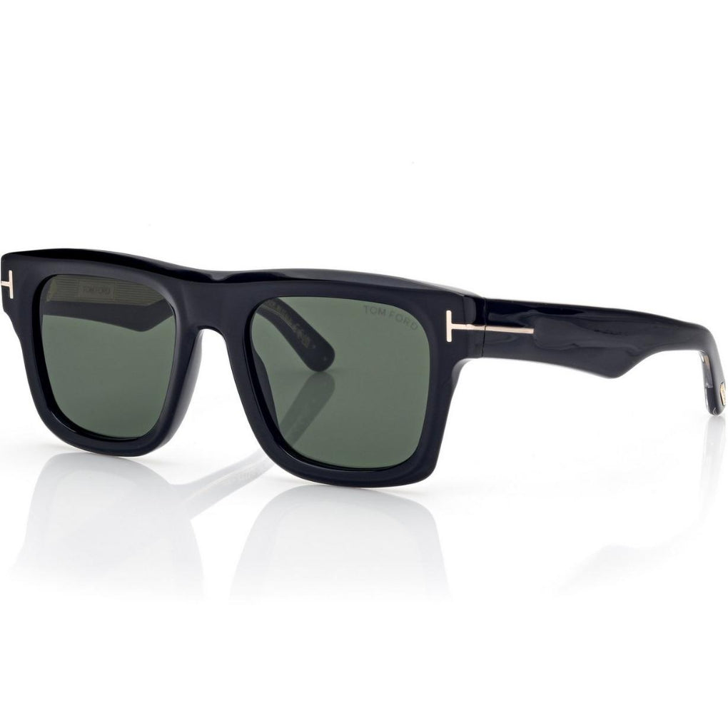 Tom Ford Women Sqaure Frame Shiny Natural Black Sunglasses