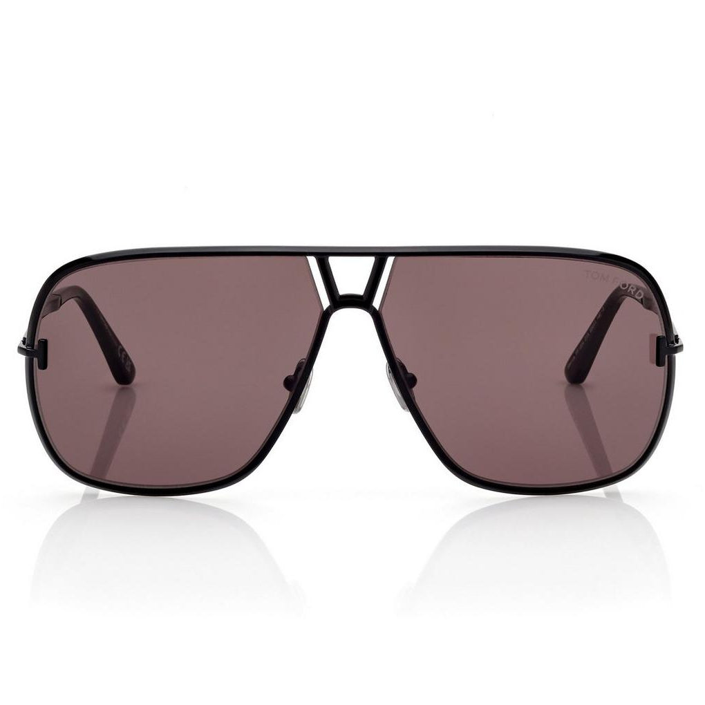 Tom Ford Men Pilot Frame Shiny Ink Black Stavross Sunglasses