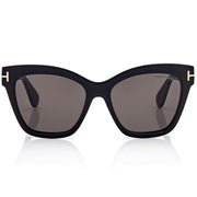 Tom Ford Women Butterfly  Frame Lava Black Sunglasses
