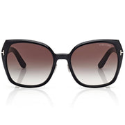 Tom Ford Women Cat Eye Frame Pure Black Sunglasses