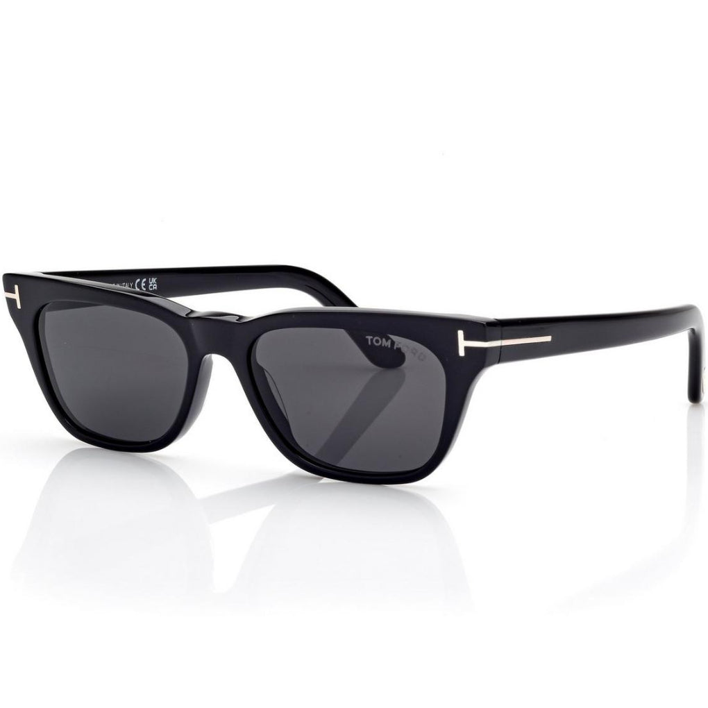 Tom Ford Men Rectangular Frame Black Sunglasses