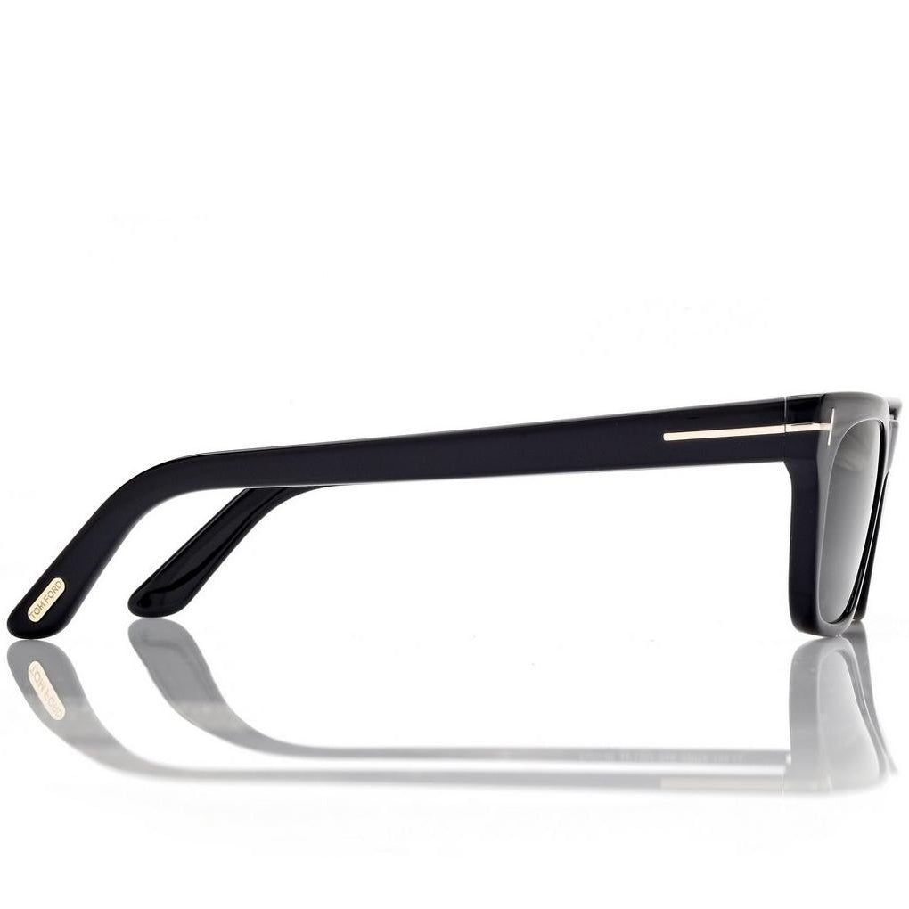 Tom Ford Men Rectangular Frame Black Sunglasses