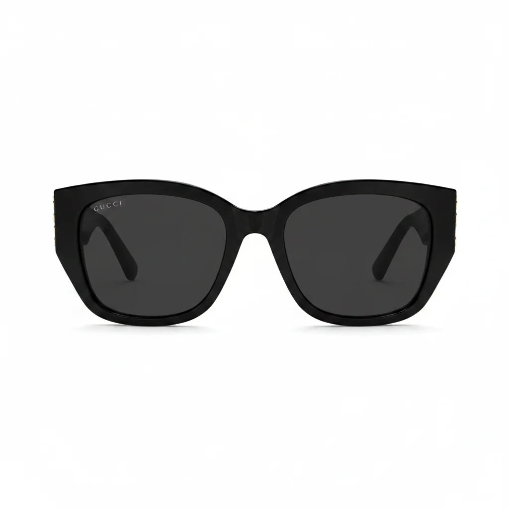 Gucci Women Round Black Sunglasses