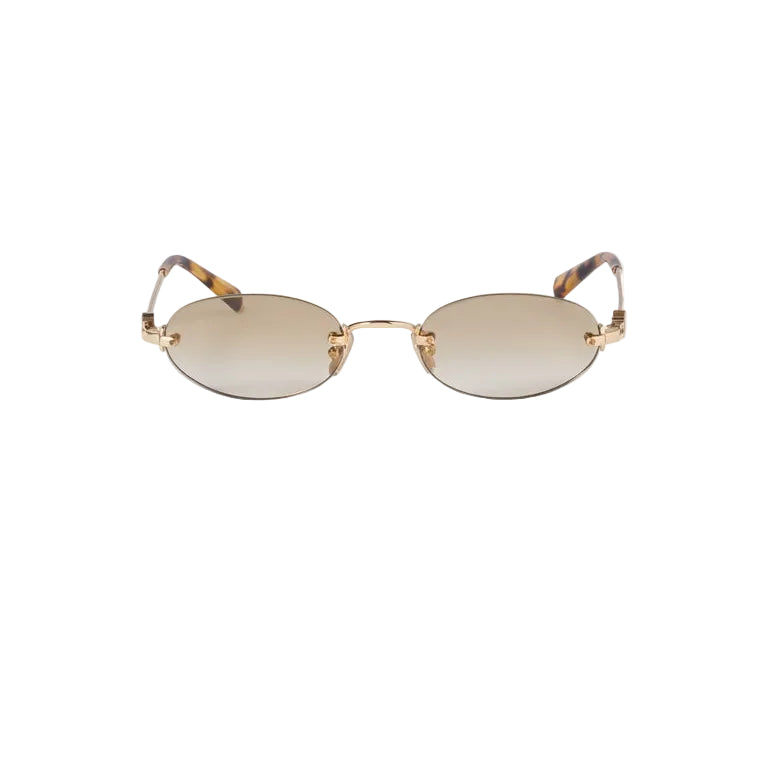 Miu Miu Women Rimless Oval Hay Gradient Bio Sunglasses