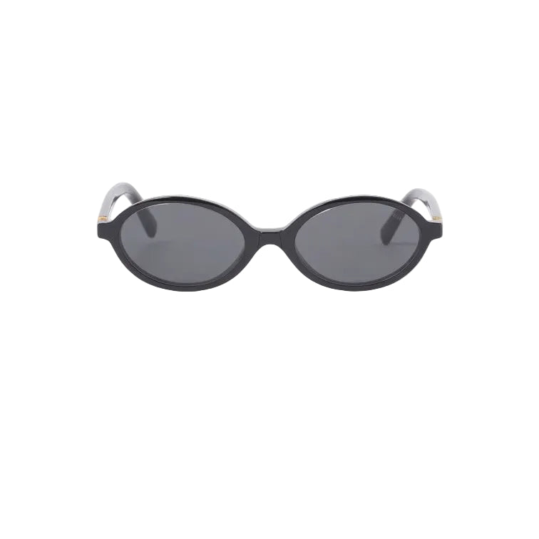 Miu Miu Regard Women Slate Gray Lenses Oval Black Sunglasses 