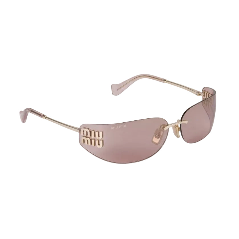 Miu Miu Aube Women Rimless Bronze Sunglasses