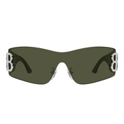 Balenciaga Unisex BB0359S Bossy Mask Shield Green Sunglasses