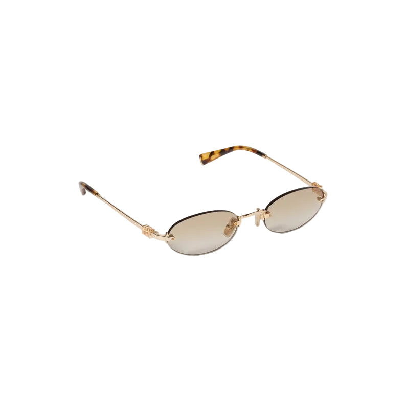 Miu Miu Women Rimless Oval Hay Gradient Bio Sunglasses