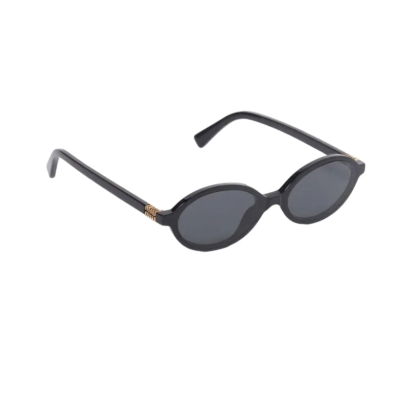 Miu Miu Regard Women Slate Gray Lenses Oval Black Sunglasses