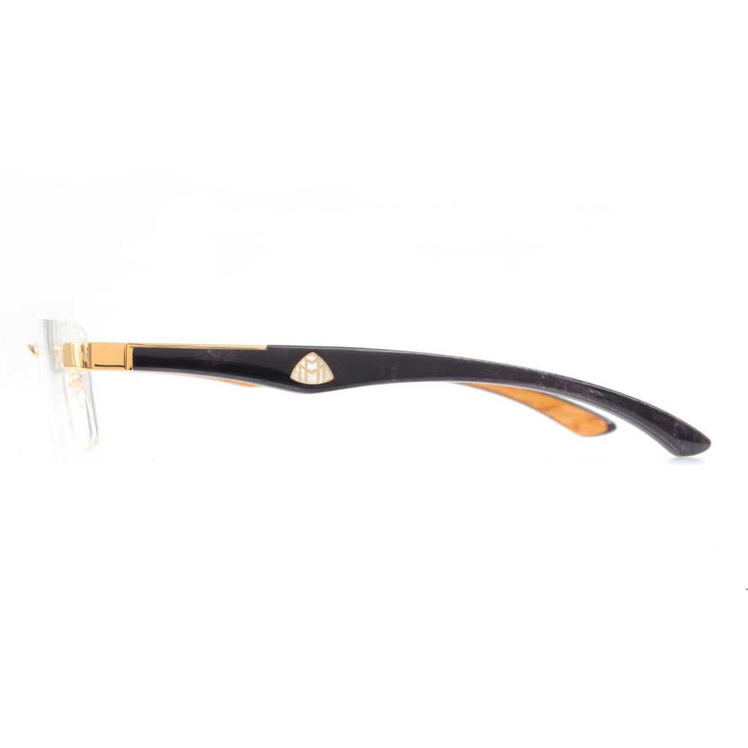 MAYBACH The Artist III Unisex Luxury 24K Gold / Dark Purple Madrone Eyeglasses