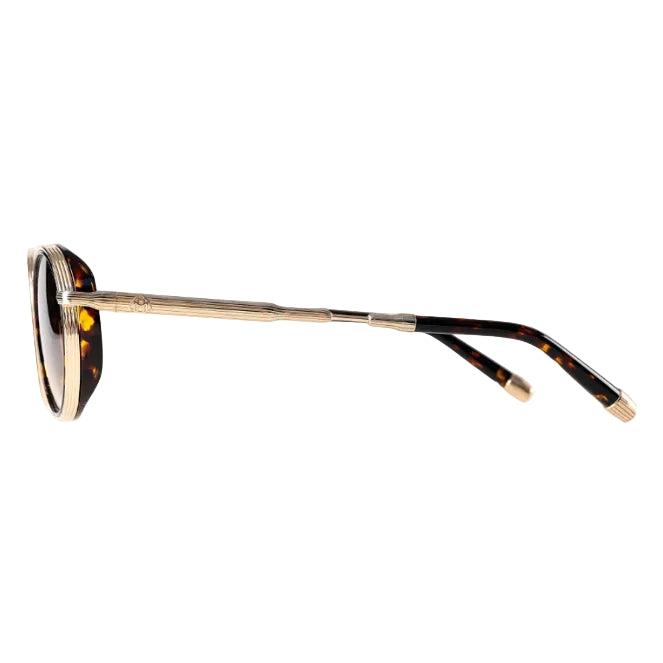 MAYBACH The Boulevard II Unisex 22K Mellow Gold / Dark Tortoise Sunglasses