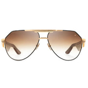 Maybach THE KING III Unisex Luxury 22K Gold / Light Bronze Gradient Sunglasses