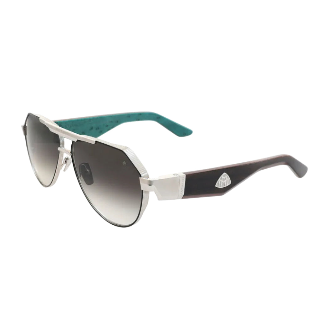Maybach THE KING III Unisex Luxury Palladium / Blue-Grey Gradient Sunglasses
