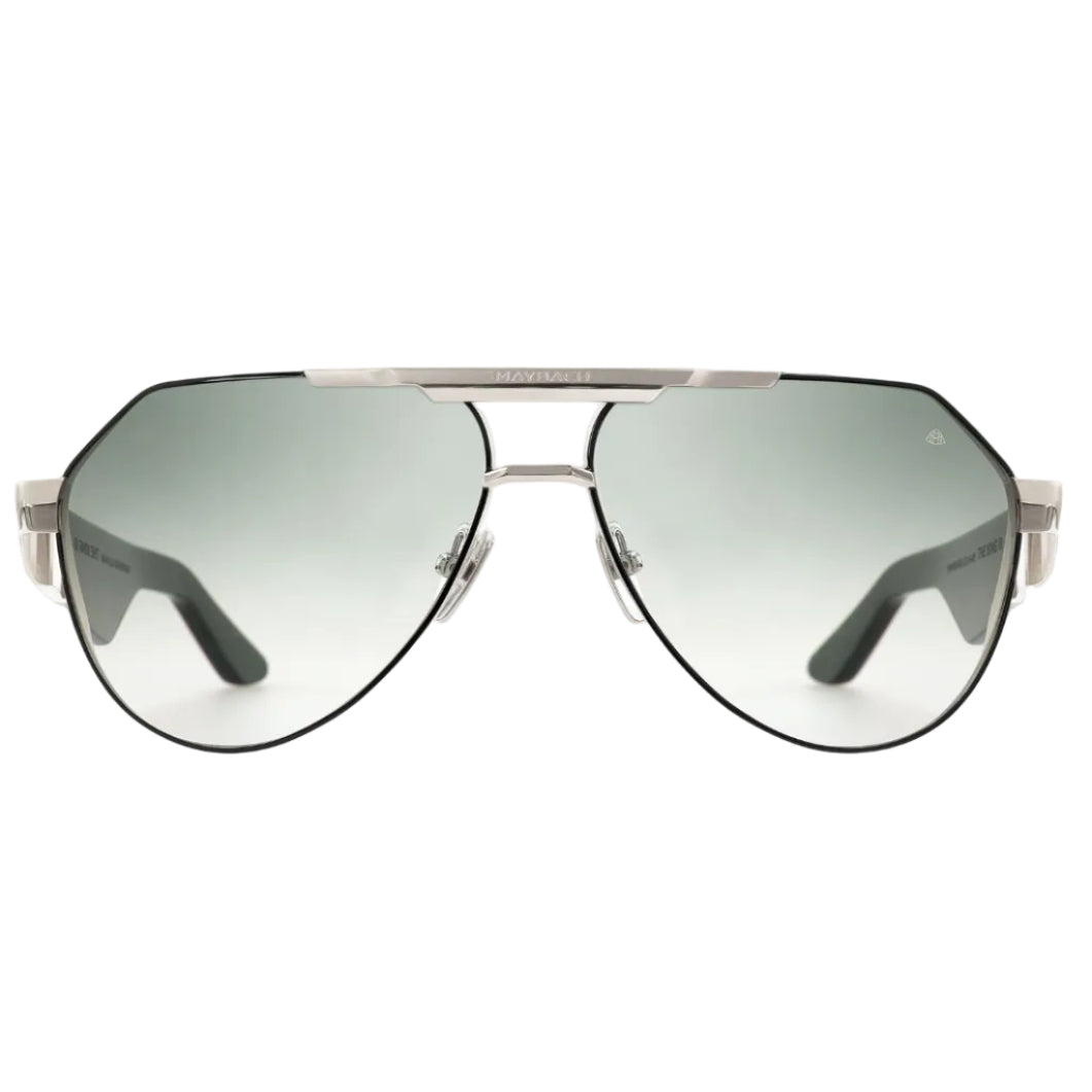 Maybach THE KING III Unisex Luxury Palladium / Green Gradient Sunglasses