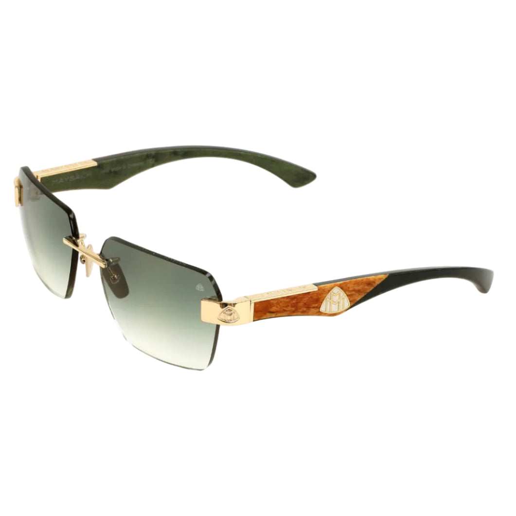 Maybach THE MAGIC I Unisex Luxury 22K Gold / Green Gradient Sunglasses