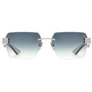 Maybach THE MAGIC I Unisex Luxury Palladium / Light Blue Gradient Sunglasses 