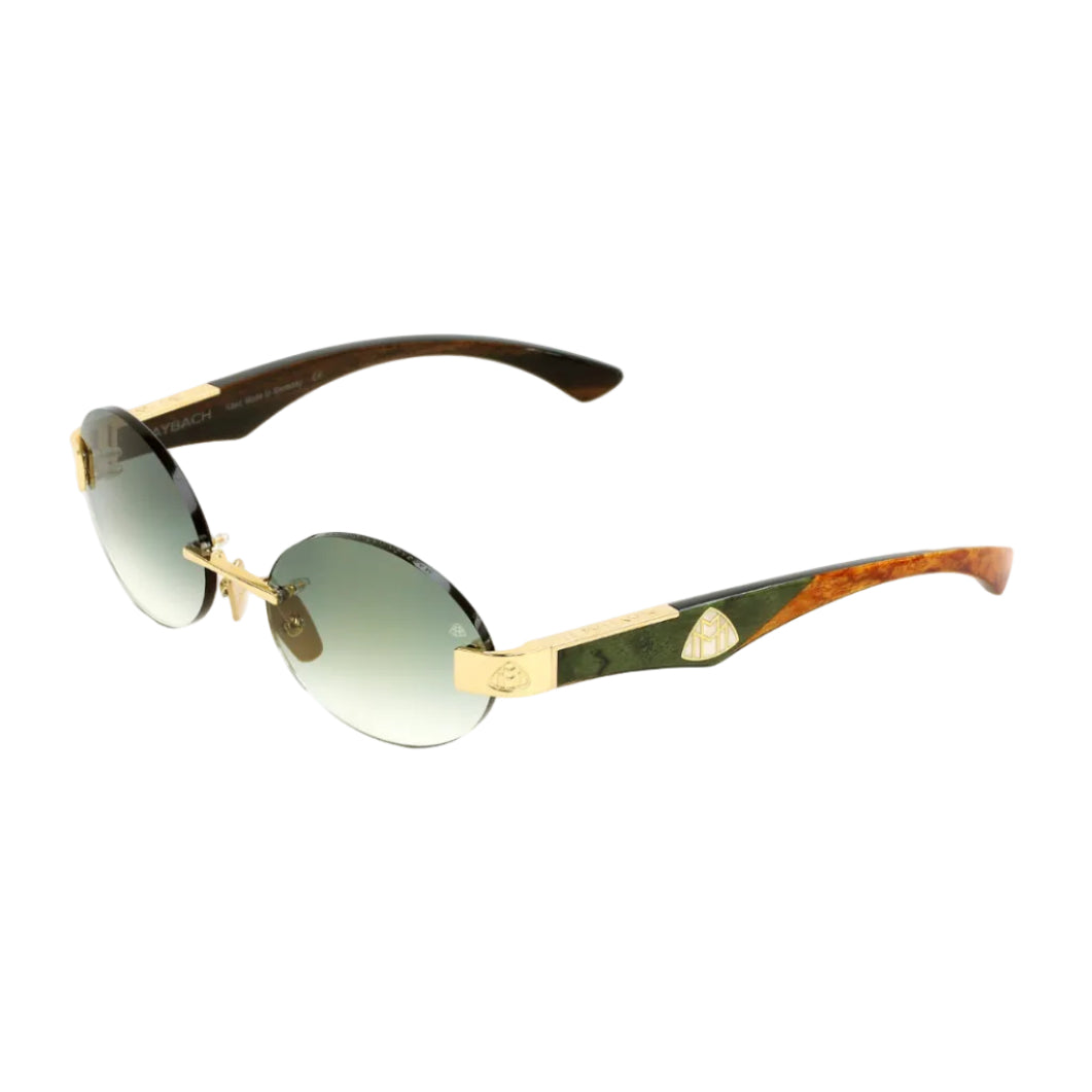 Maybach THE MAGIC II Unisex 22K Gold / Mother of Pearl Green Gradient Sunglasses 
