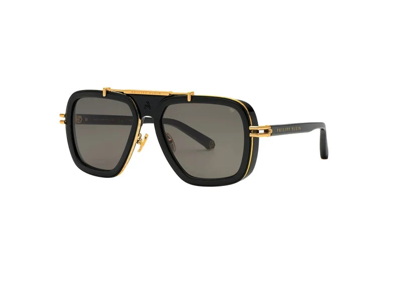 Philipp Plein Plein Icon SPP109V (700K) Men's Black Square Sunglasses