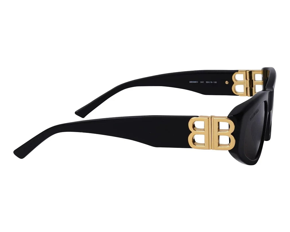 Balenciaga Women Dynasty D-Frame Black / Gold Sunglasses