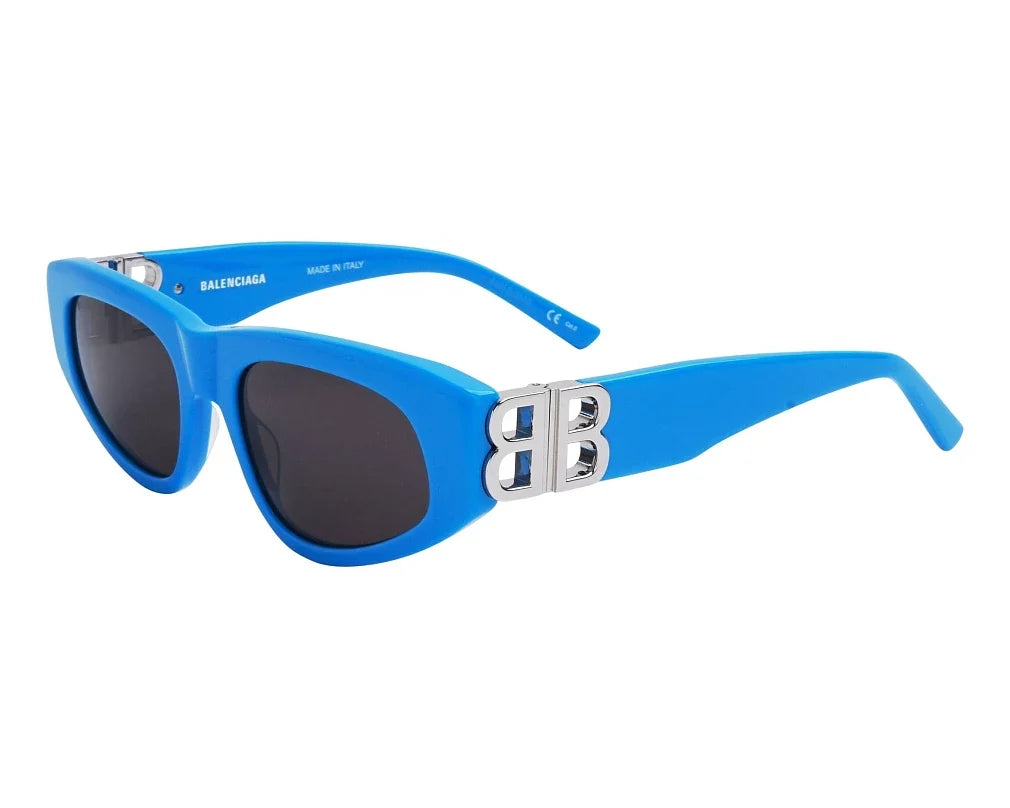 Balenciaga Women Dynasty Blue / Grey D-Frame Sunglasses