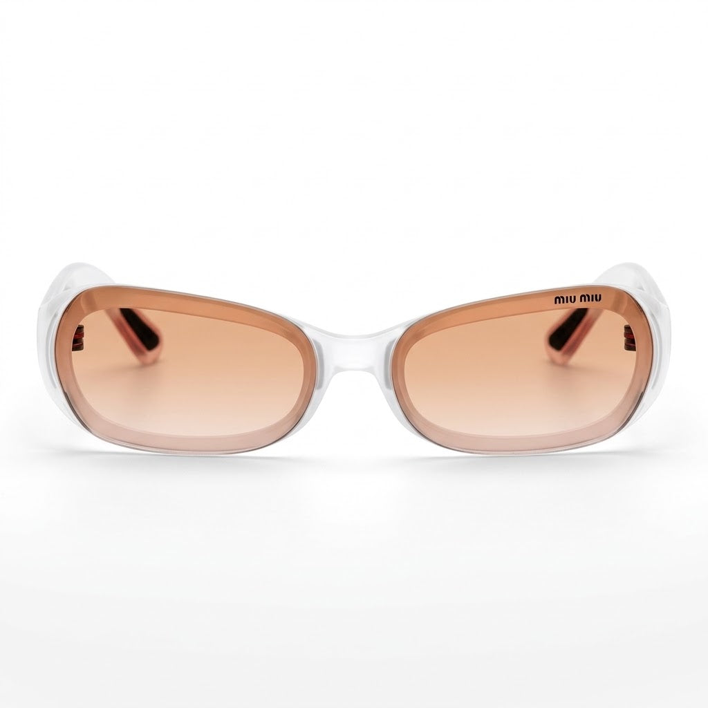 Miu Miu Runway SMUC07 Women Transparent Blue / Orange Gradient Sunglasses 