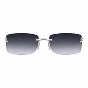 Cartier Panthère de C Unisex Rectangular Rimless Grey Gradient Sunglasses